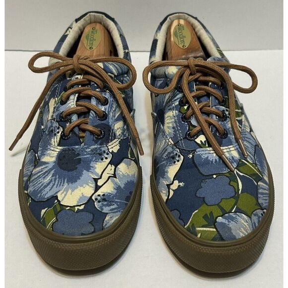 Sperry Top Sider 2 Eye Men’s Canvas Boat Shoes Floral Size 9M…Father’s Day?? - Picture 1 of 11